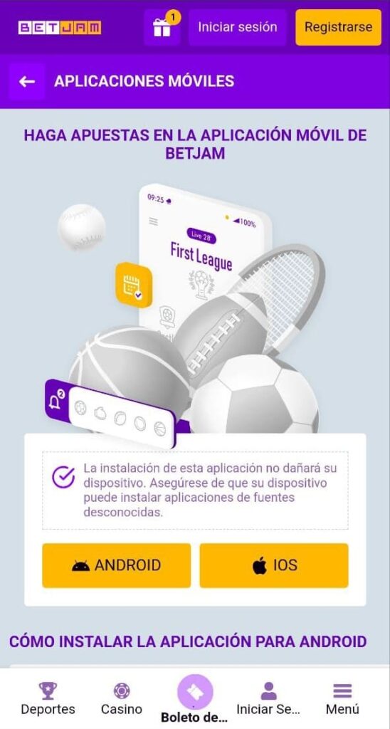 Descarga la app móvil de BetJam y mejora tu experiencia de juego